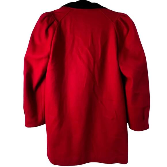 Beau Brem Union Made Red Wool Blend Peacoat Vintage Coat - Picture 7 of 7